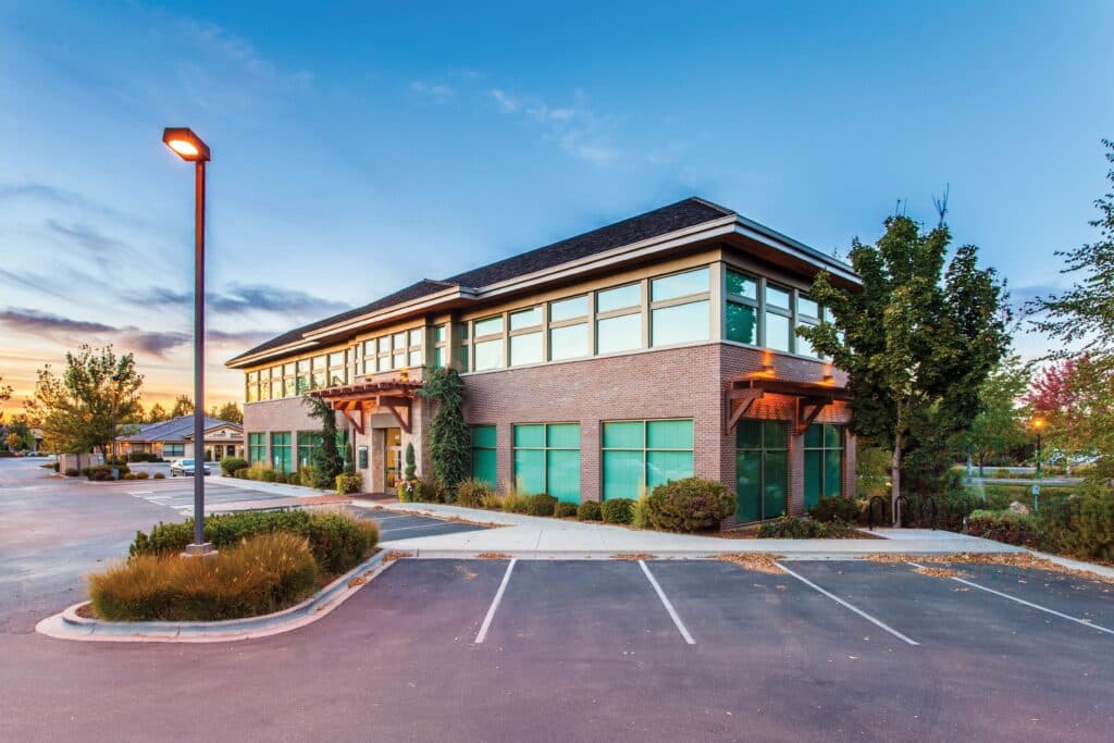 Modern commercial building exterior
